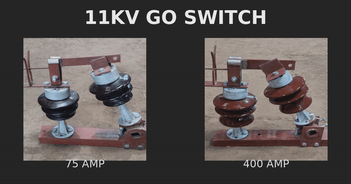 11kV GO Switch 75 Amp and 400 Amp outdoor gang operated switch for power distribution line
