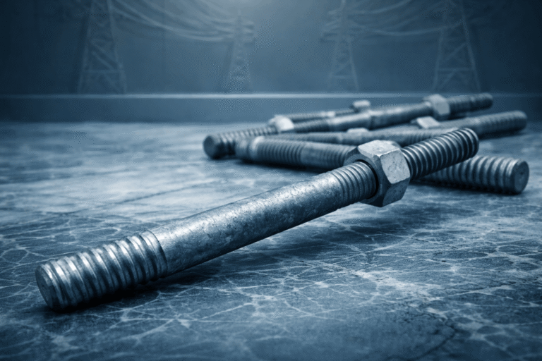 Galvanized GI pins used as hardware fittings for overhead power transmission lines